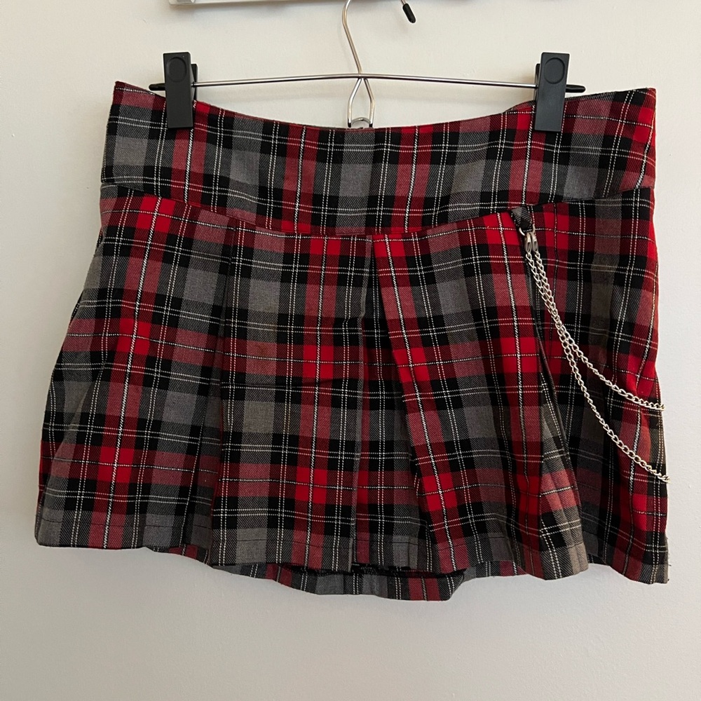 Buffalo David Bitton Red and Black Plaid Mini Skirt